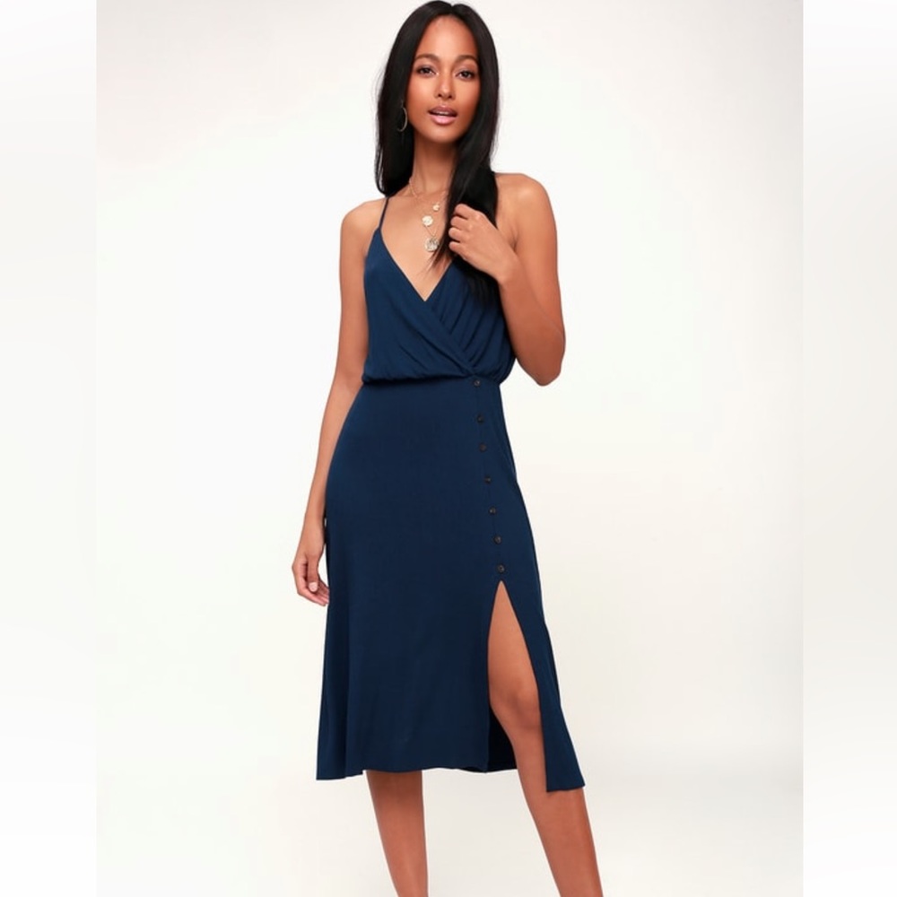 Lulus Blue Knit Dress - S
